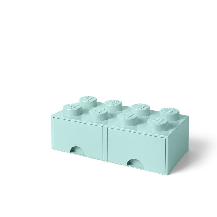 a blue lego brick with four holes in it