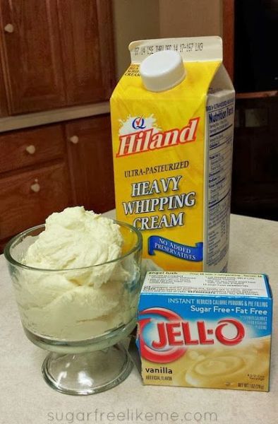 ingredients to make ice cream in a glass bowl