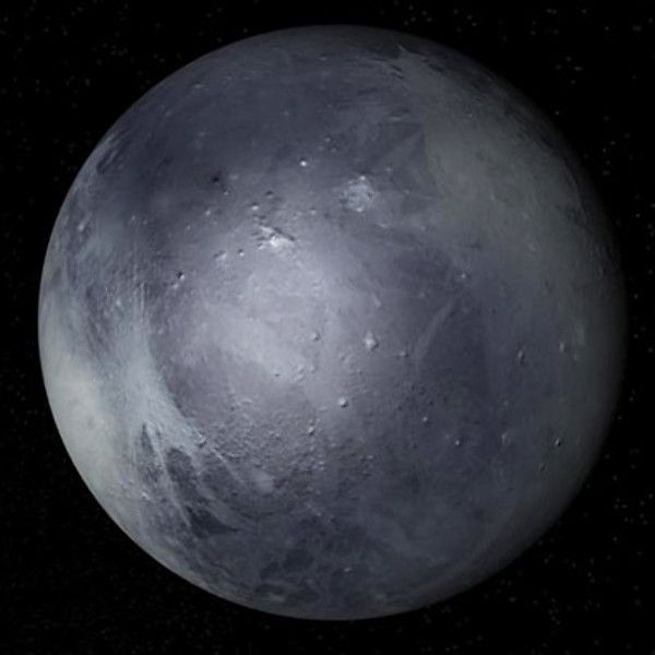 an artist's rendering of the surface of pluto, which appears to be icy