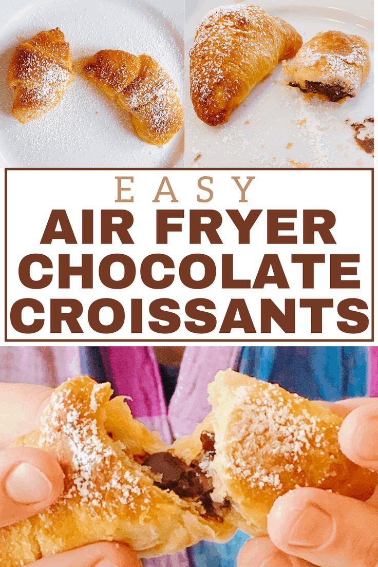 an image of air fryer chocolate croissants