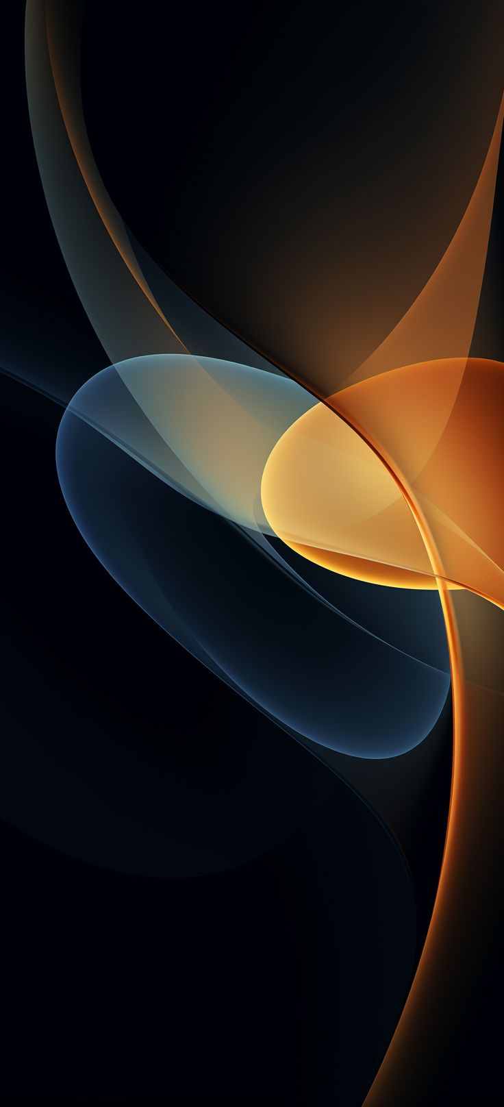 an abstract background with orange and blue curves