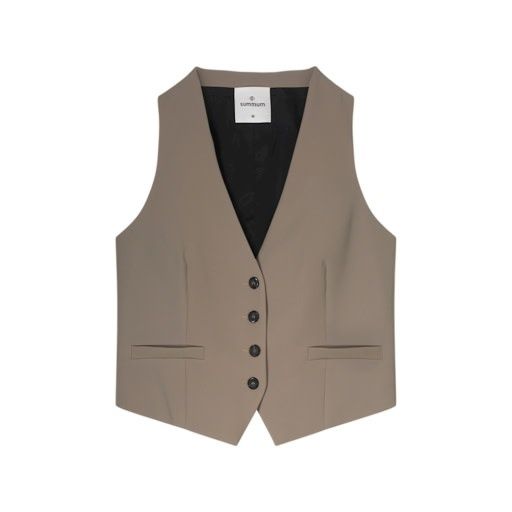 Such a cool new look! Chic Business Vest With Hidden Button Closure, Trendy Winter Vest For Workwear, Trendy Winter Workwear Vest, Casual Business Vest Outerwear, Winter Workwear Vest With Notch Lapel, Fitted Vest With Hidden Button Closure For Fall, Chic Workwear Vest For Winter, Modern Fitted Vest For Spring, Tailored Vest For Fall Workwear