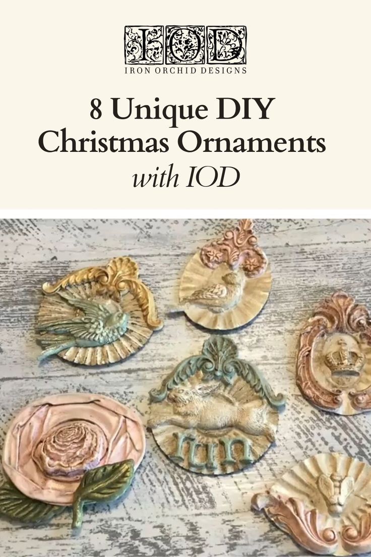 eight unique diy christmas ornaments with jolds on the front and back cover