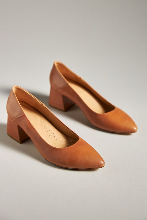 Leather upper Memory foam insole Leather, rubber sole Slip-on styling Imported | Fiorela Go-To Mid Heels by Nisolo in Brown, Women's, Size: 7.5, Leather/Rubber at Anthropologie Huma Blanco Shoes, Leather Block Heels With Sculpted Heel And Round Toe, Leather Court Shoes With Pointed Toe And Branded Insole, Modern Court Shoes With Removable Insole And Block Heel, Modern Court Shoes With Block Heel And Removable Insole, Leather Block Heels With Padded Heel And Closed Toe, Leather Slip-on Heels With Sculpted Heel, Leather Block Heels With Padded Heel And Medium Width, Leather Block Heels With Padded Low Heel