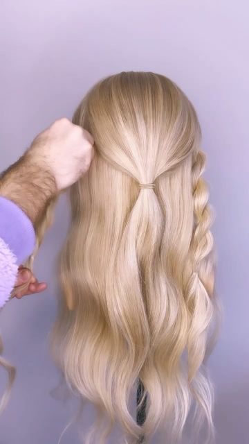 How To Hoco Hairstyles, Hair Ideas For Junior Bridesmaids, Pack Hairstyle, Easy Half Up Wedding Hair, Formal Hair Tutorial, Half Up Wedding Hair Tutorial, Easy Formal Hairstyles For Medium Hair, Mother Of The Bride Hair Half Up, Half Up Braided Hairstyles