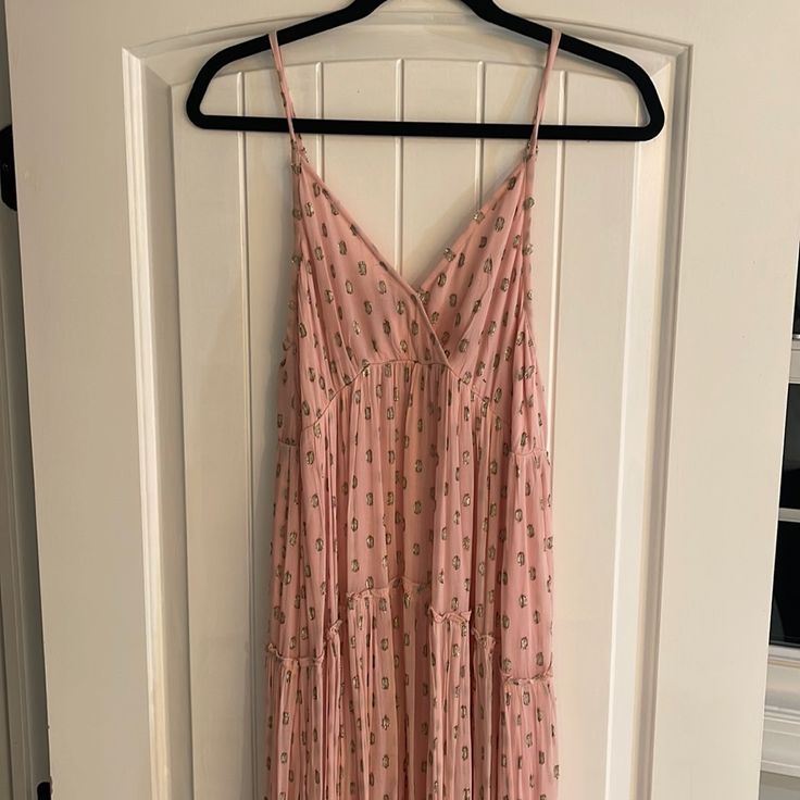 Pink Maxi Dress Size M. Gold Detailing Throughout. Never Worn, Still Has Tags. Pink Midi Sundress For Brunch, Pink Sundress For Brunch, Pink Midi Length Sundress For Brunch, Pink Midi Length Sundress For Day Out, Pink Feminine Sundress For Brunch, Pink Sundress Maxi Dress For Brunch, Pink Midi Length Sundress, Pink Midi Sundress For Day Out, Chic Pink Flowy Sundress