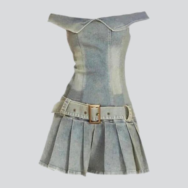 Clothes Makeover, Denim Dresses Online, Kpop Clothes, Strapless Denim Dress, Womens Denim Dress, Shop Clothes, Dolce E Gabbana, Mode Inspo, Stage Outfits