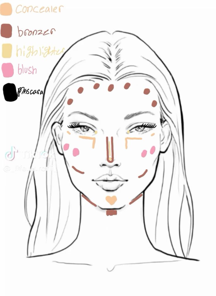 Super Cute Makeup Looks, Makeup Diagram Face, Makeup Ideas For 13 Yo, Pre Shower Makeup Ideas, Cute Makeup Looks Tutorial, Pre Shower Makeup, Makeup Outline, Makeup Looks Full Face, Makeup Looks Easy