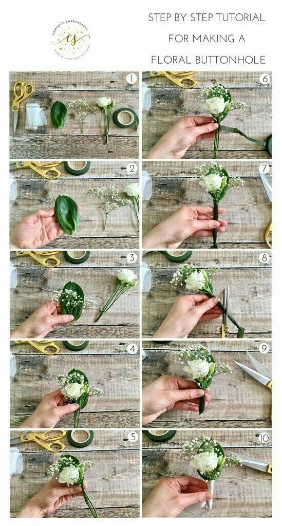 step by step instructions on how to make a flower bouquet