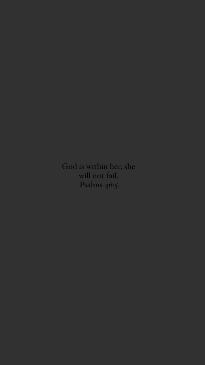 a black and white photo with the words god is within her she will not fall