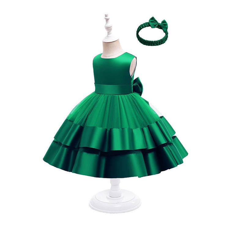 Toddler Girl Dress for Birthday Party Green Princess Dress For Birthday And Christmas, Green Christmas Princess Dress With Ruffles, Green Ruffled Dress For First Birthday, Dress For Birthday Party, Baby Birthday Dress, Toddler Girl Dress, Kids Party Dresses, Royal Blue And Gold, Dresses Kids Girl