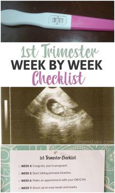 the first trimester week by week checklist is here