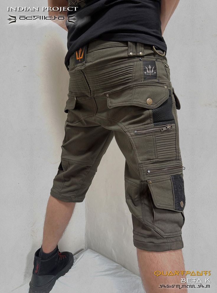 You can view all available Shortpants listed by sizes (copy & paste our link):  https://urls.fr/jlOb34 THIS DESIGN WILL BE RESTOCKED ALL SIZES & READY to ORDER at END SEPTEMBER 2024 Stay Tuned ! INDIAN PROJECT Alternative Clothing Goa (2004-2024) BETA-K Stone :: Quarter pant in stretch Coton fabric 4 front pockets 4 back pockets 4 side pockets 2 "secret pockets" Metal buckle (keys holder) on side. Premium Quality Zippers by YKK. Please provide us with a telephone number (with country code) to en Alternative Style Festival Bottoms With Pockets, Alternative Festival Bottoms With Pockets, Alternative Style Bottoms With Pockets For Festivals, Festival Techwear Pants With Pockets, Techwear Festival Pants With Pockets, Techwear Pants With Pockets For Festival, Black Post-apocalyptic Style Bottoms For Festival, Black Post-apocalyptic Style Festival Bottoms, Post-apocalyptic Black Bottoms For Festival