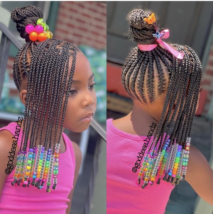 Lil Girl Hairstyles Braids, Braid Bangs, Girls Braided Hairstyles Kids, Toddler Braided Hairstyles, Black Kids Braids Hairstyles, Feed In Braids, Lil Girl Hairstyles, Kids Curly Hairstyles, Kid Braid Styles