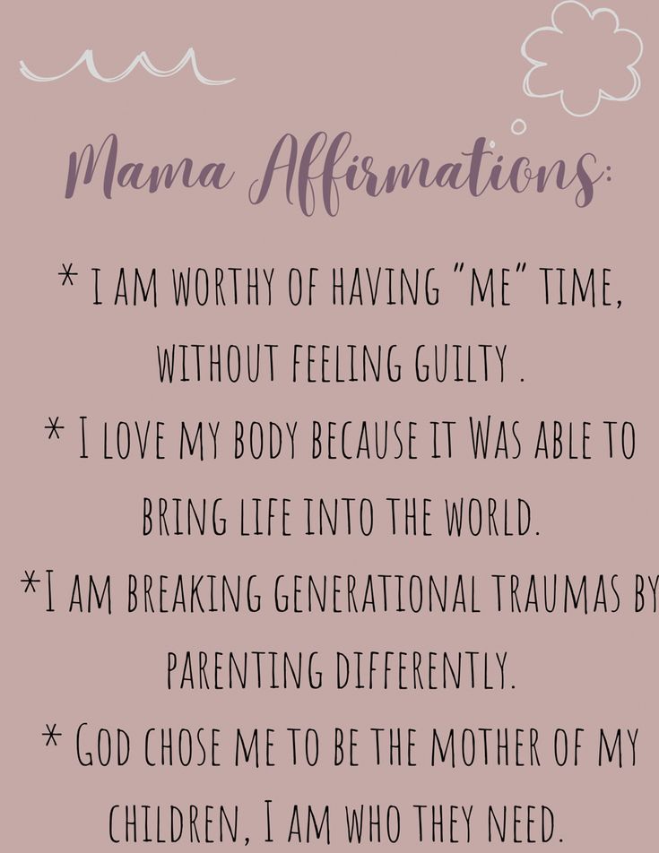 the poem for mama affirmations, written in pink and black on a pink background