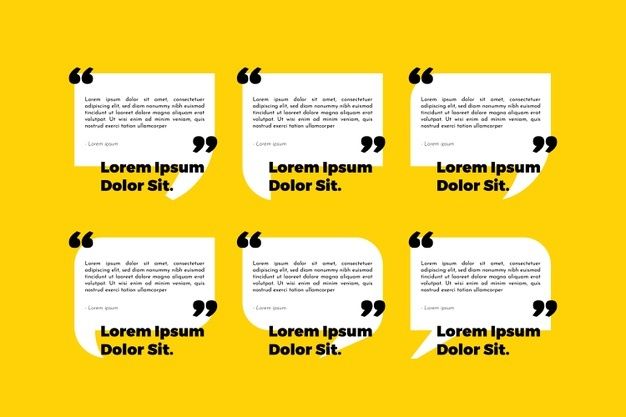 a set of speech bubbles with different shapes and sizes on yellow background stock photo - premium royalty