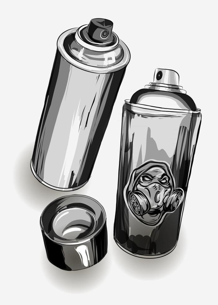 hand drawing spray cans for graffiti vector illustration Spray Can Illustration, Spray Can Drawing, Graffiti Can, Graffiti Spray Can, Spray Can Art, Sketchbook Inspo, Graffiti Writing, Spray Paint Cans, Graffiti Drawing