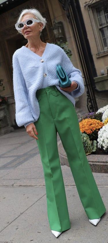 Look Adidas, Color Blocking Outfits, Skandinavian Fashion, Event Outfit, Looks Street Style, Green Pants, 가을 패션, Work Outfits Women, Outfits Women