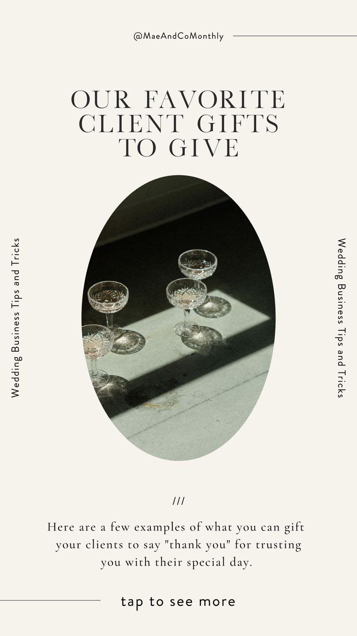 an advertisement for wine glasses with the words our favorite client gives to give