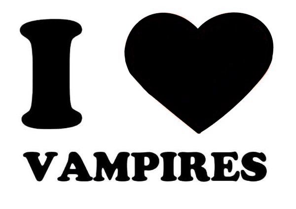 i love vampires sticker on a white background