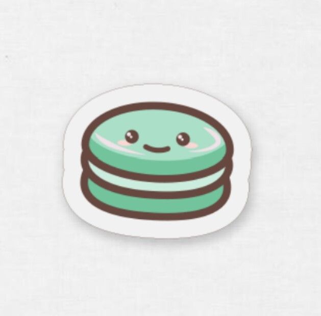 a sticker with an image of a stack of pancakes on it's side