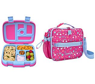 Skip the cafeteria lines and give your little one's lunch a dash of personality with this fun lunch box and coordinating bag. From Bentgo. Cute Multicolor Lunch Box For Everyday Use, Playful Pink Lunch Box For Gift, Playful Pink Lunch Box Gift, Cute Rectangular Lunch Box For Everyday Use, Cute Rectangular Lunch Box For Daycare, Playful Pink Lunch Bag For Back To School, Playful Pink Rectangular Lunch Bag, Playful Back-to-school Lunch Bag Gift, Fun Rectangular Lunch Bag For Daycare