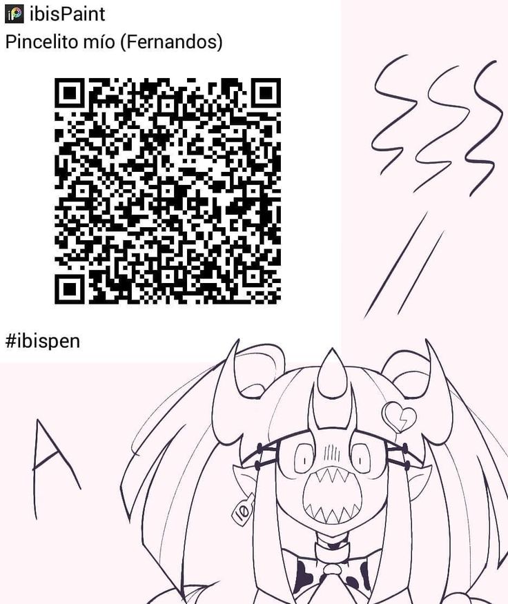 an image of a cartoon character with a qr code