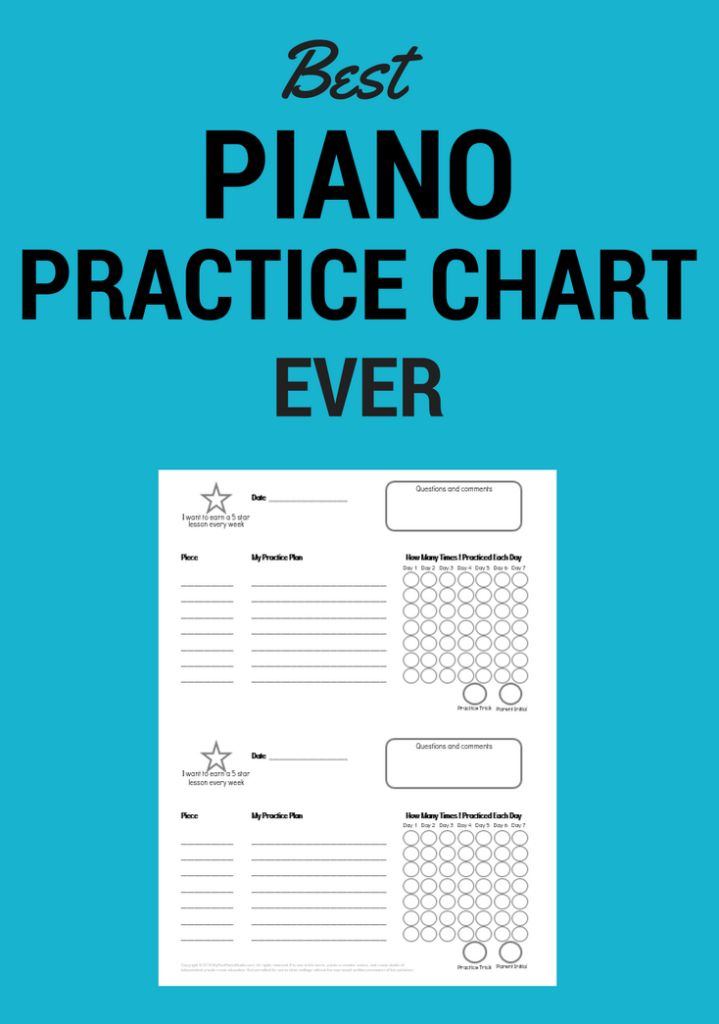 the best piano practice chart ever for beginners to learn how to play it with