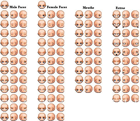 an image of different facial expressions on the same person's face, and in each other