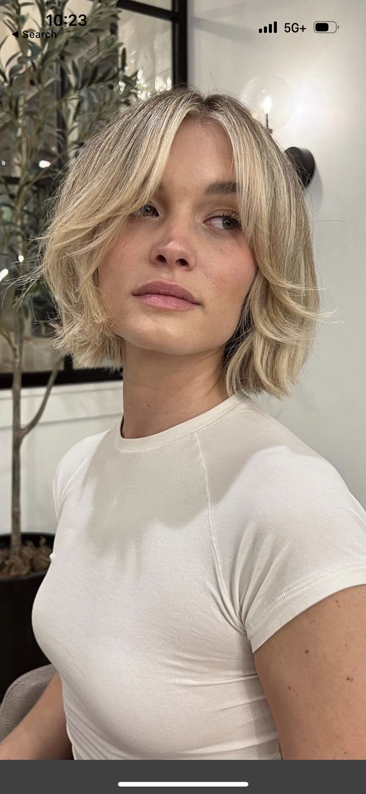 Chin Length Hair, Hair Inspiration Short, Short Blonde, Short Blonde Hair, Short Hair Haircuts, Cut My Hair, Short Bob Hairstyles, Haircut Ideas, Cute Hair