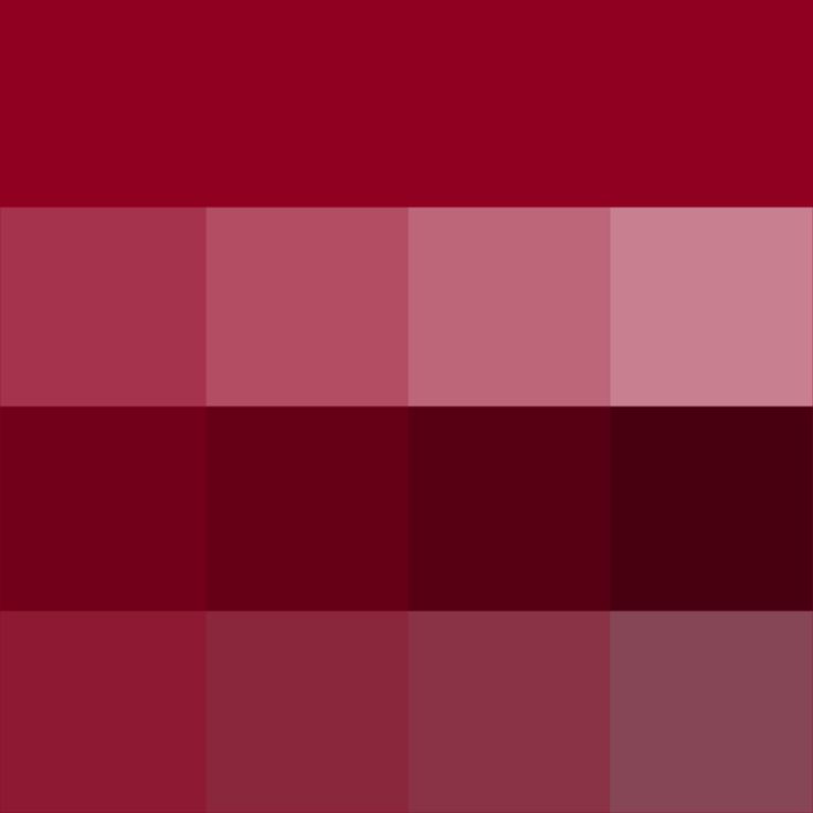 the color red is shown in shades of maroon and burgundy, which are very similar to each other