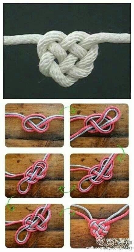 the instructions for how to tie a knot on a wooden board, with pictures below