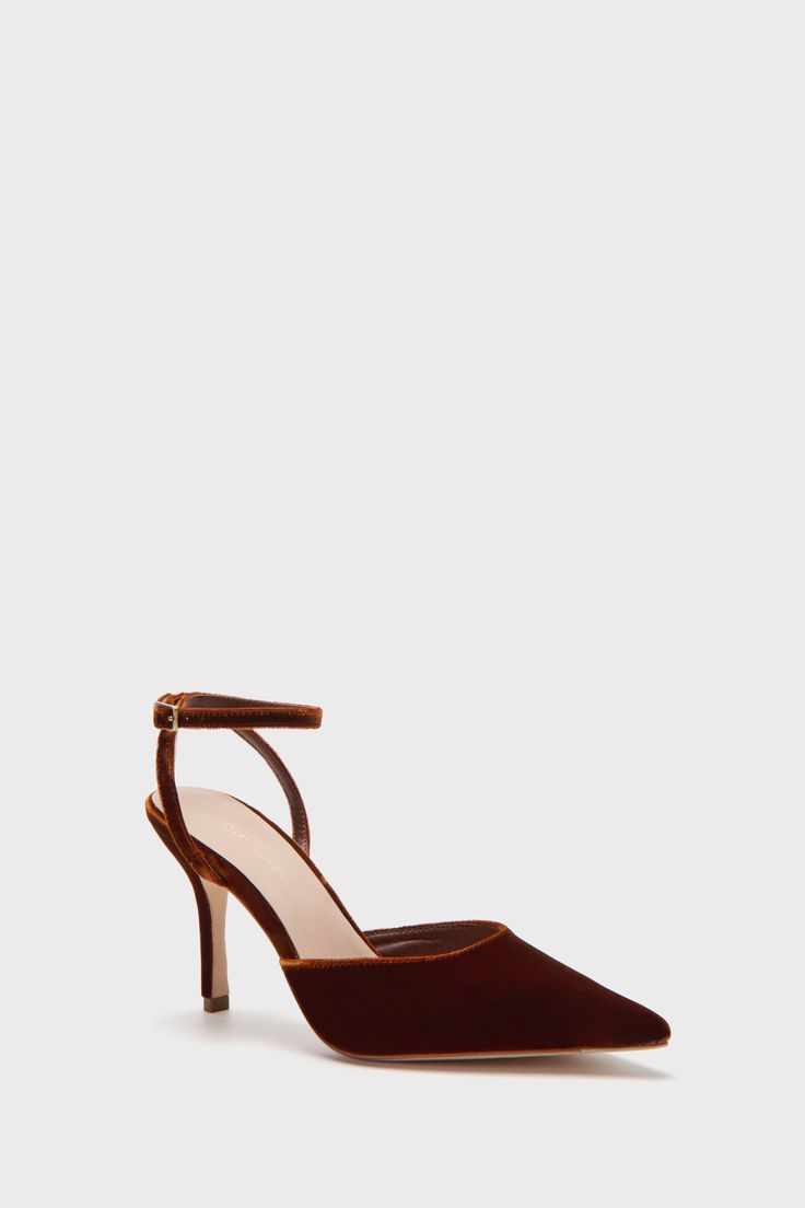 Sienna Velvet Jaden Heels | Loeffler Randall Padded Heel Evening Heels For Fall, Ankle Strap Heels For Work In Fall, Evening Heels With Heel Strap For Fall, Ankle Strap Heels For Workwear In Fall, Fall Ankle Strap Heels For Workwear, Fall Evening Heels With Heel Strap, Fall Workwear Ankle Strap Heels, 4-inch Heel Heels For Evening In Fall, 4-inch Heel Evening Heels