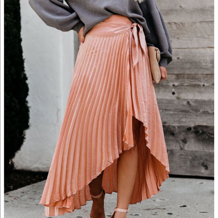 Beautiful Blush Asymmetrical Wrap Skirt, Nwt And Never Worn Black Velvet Skirt, Sweet Like Candy, Holiday Skirts, Dress Stylish, High Low Skirt, Free People Skirt, Dance Skirt, Chunky Knit Sweater, White Dresses For Women