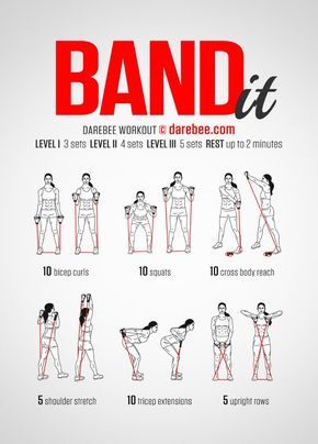 a poster with instructions on how to do a band - it exercise for beginners