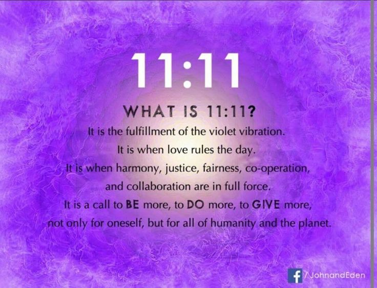 a purple background with the words 11 11