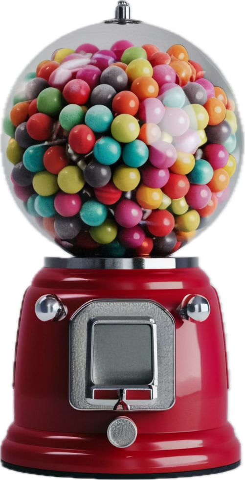 an old fashioned gummy machine with lots of candy