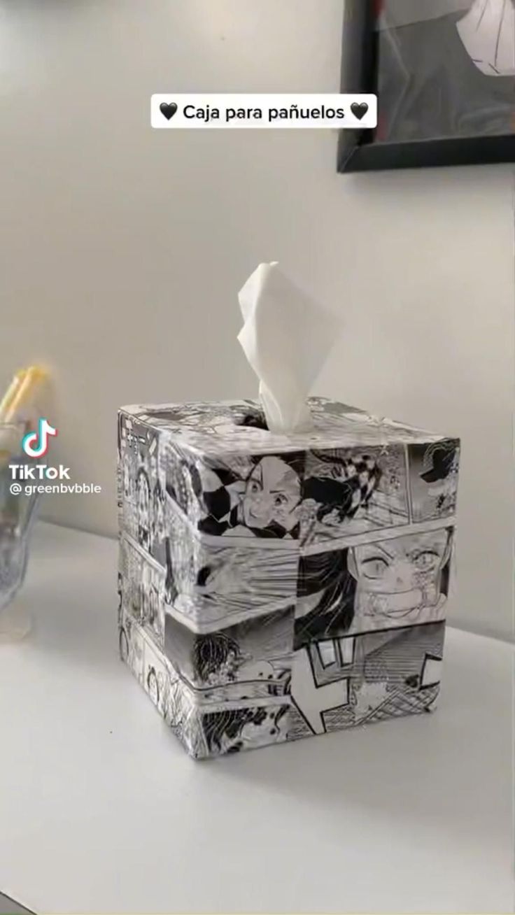 a tissue box that is sitting on a table