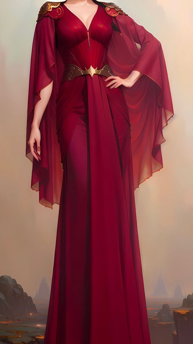 Red Greek Goddess Dress, Red Targaryen Dress, Asgardian Dress Goddesses Gowns, Got Inspired Outfits, Targaryen Aesthetic Outfits, Asgardian Dress Goddesses, Dornish Dress, Red Goddess Dress, Warrior Queen Dress