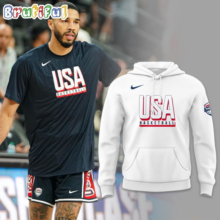 Team USA Basketball 2024 Hoodie Your everyday style essential. Made with soft, breathable fabrics for comfort all day long. Choose from a variety of designs and colors to showcase your personal style. Perfect for casual outings or layering with other pieces. Versatile, timeless, and a must-have in any wardrobe.    Tailored for the trendsetting individual inspired by:     Photos Of Team USA Basketball 2024 Hoodie     Product details: Team USA Basketball 2024 Hoodie & White Moisture-wicking Hoodie For Sports, Sportswear Hoodie For Sports Events, Cotton Hooded Activewear For Sports Events, White Activewear With Drawstring Hood For Sports, Athleisure Hoodie Sweatshirt For Sports Events, Casual Activewear With Drawstring Hood For Sports Events, White Moisture-wicking Fleece Hoodie, Sportswear Hoodie Sweatshirt For Sports Events, Sporty Branded Hoodie Top