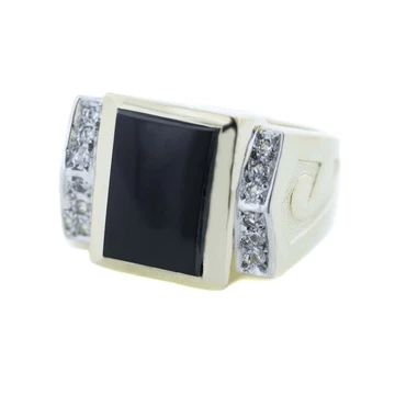 Onyx Ring Men, Mens Black Ring, Unique Mens Rings, Gents Ring, Signature Rings, Emerald Cut Rings, Black Ring, Ring Displays, Black Onyx Ring