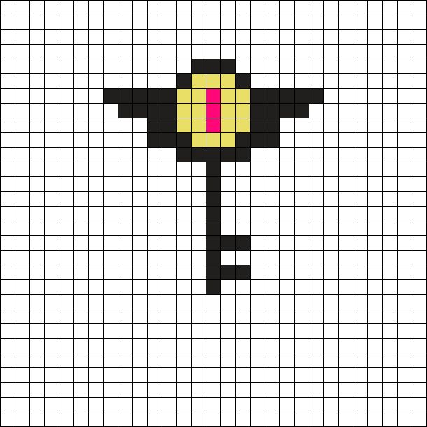 a cross stitch pattern with the shape of a key