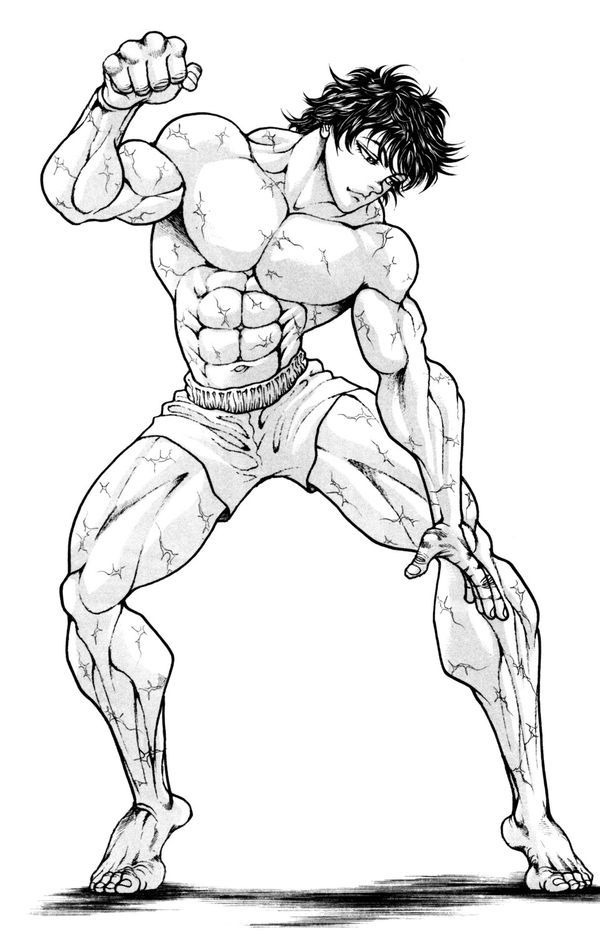 a drawing of a bodybuilding man flexing his muscles