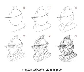 how to draw the helmet for motorcycle rider in 4 easy steps step by step instructions