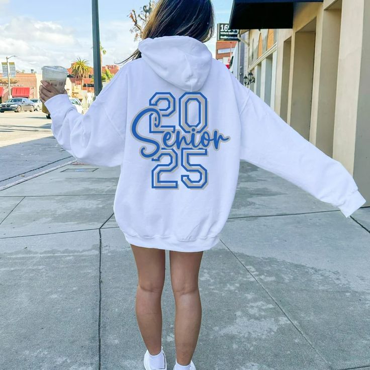 Class of 2025 Senior Hoodie Senior 2025 Senior Sweatshirt - Etsy Senior 2024 Hoodie Ideas, Senior Hoodies Design Ideas Creative, Senior Class Of 2024 Shirt Ideas, Graduation Sweatshirts Ideas, Senior Design Ideas, School Leavers Hoodies, Senior Hoodies Design Ideas, Senior Hoodies, Hoodies Design Ideas