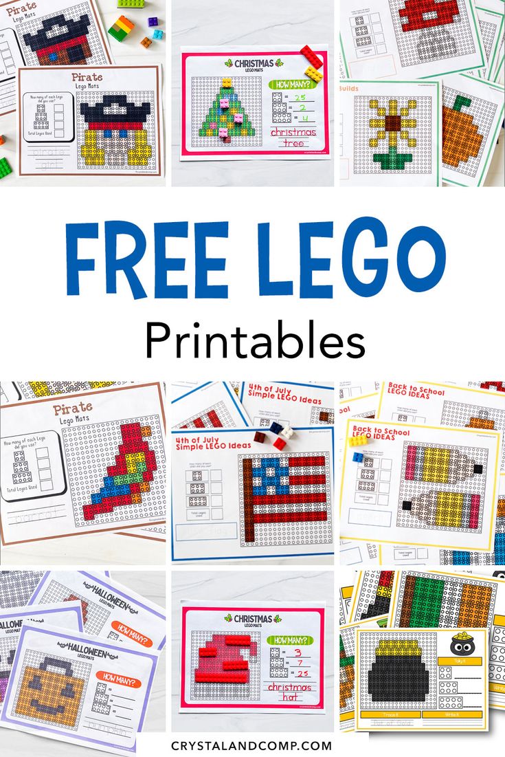 the free lego printables are great for kids to learn how to use them