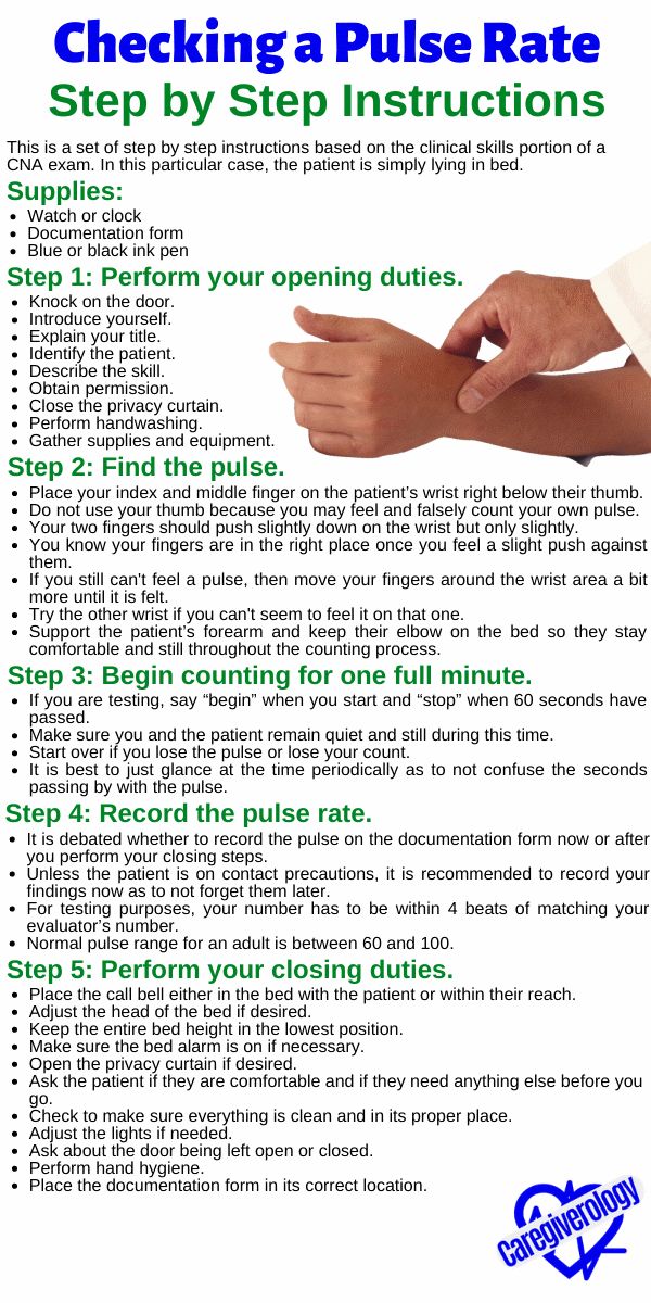 the instructions for how to check a pulse rate step by step instructions are included in this manual