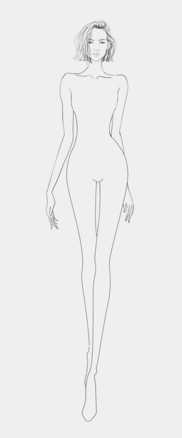 a line drawing of a woman's body