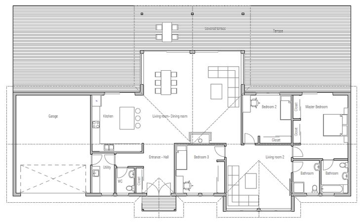 the floor plan for a small house