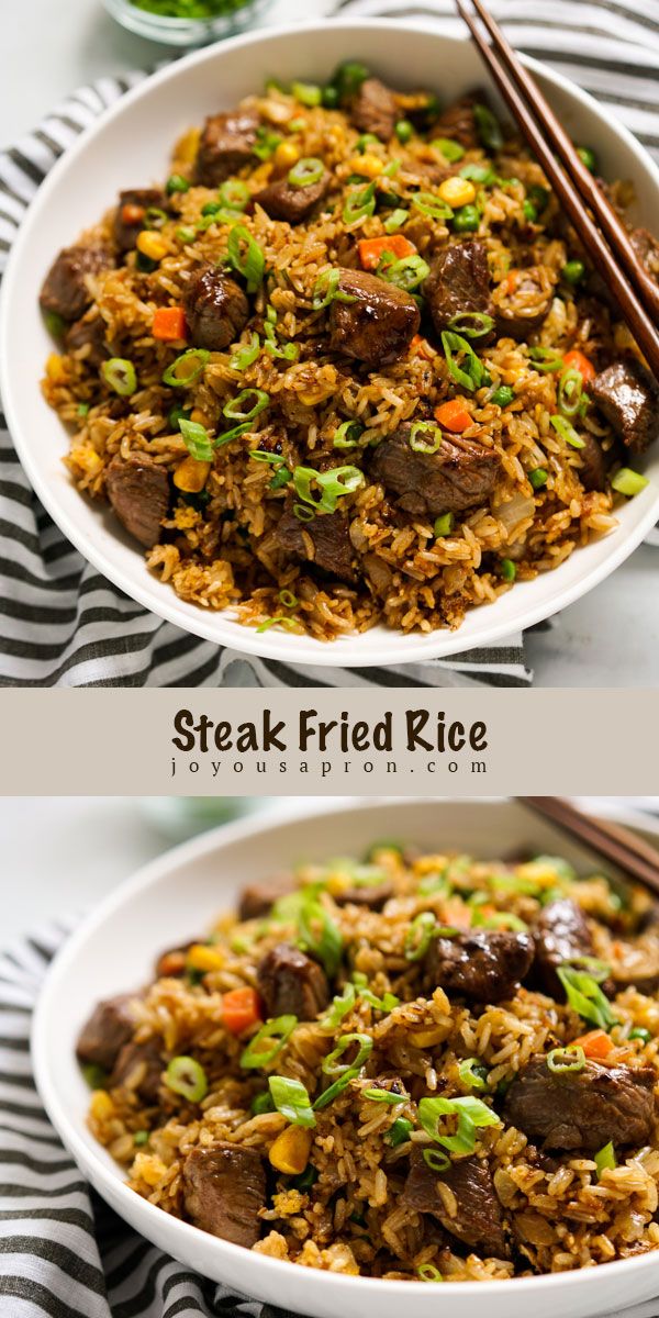 two pictures showing the same meal in different bowls with chopsticks on each side